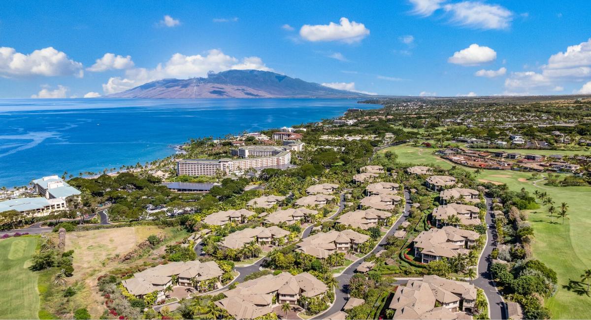 Aerial view of Hoolei Residences vacation rental
