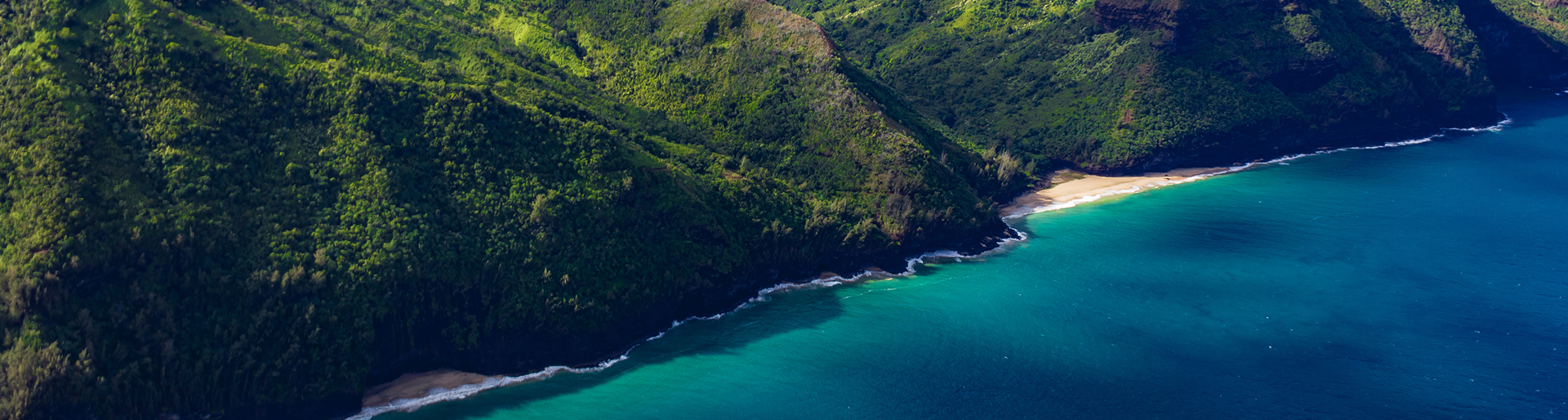 Maui coastline from the air