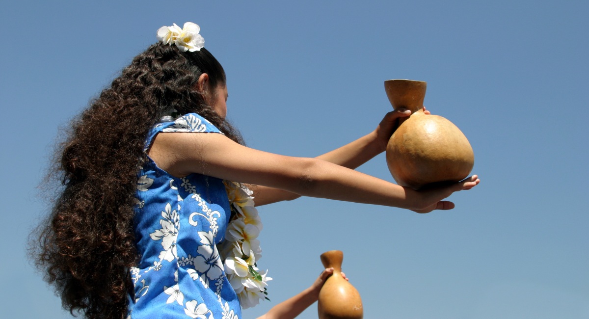 Hula dancer representing traditional Hawaiian culture at a Lāhainā community event in West Maui